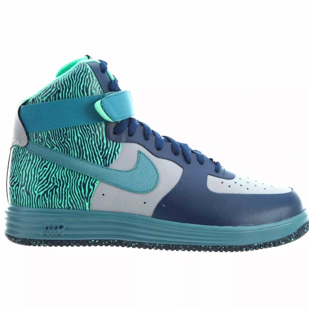 NWB Nike Lunar Force 1 Ns Hi Prm Silver Mineral Teal
